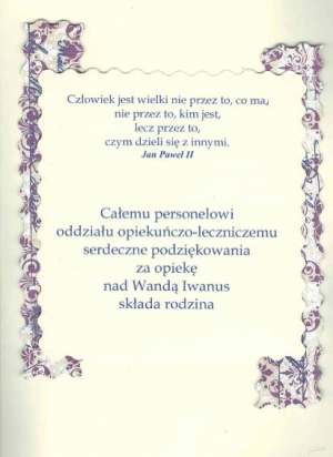 Podziękowanie